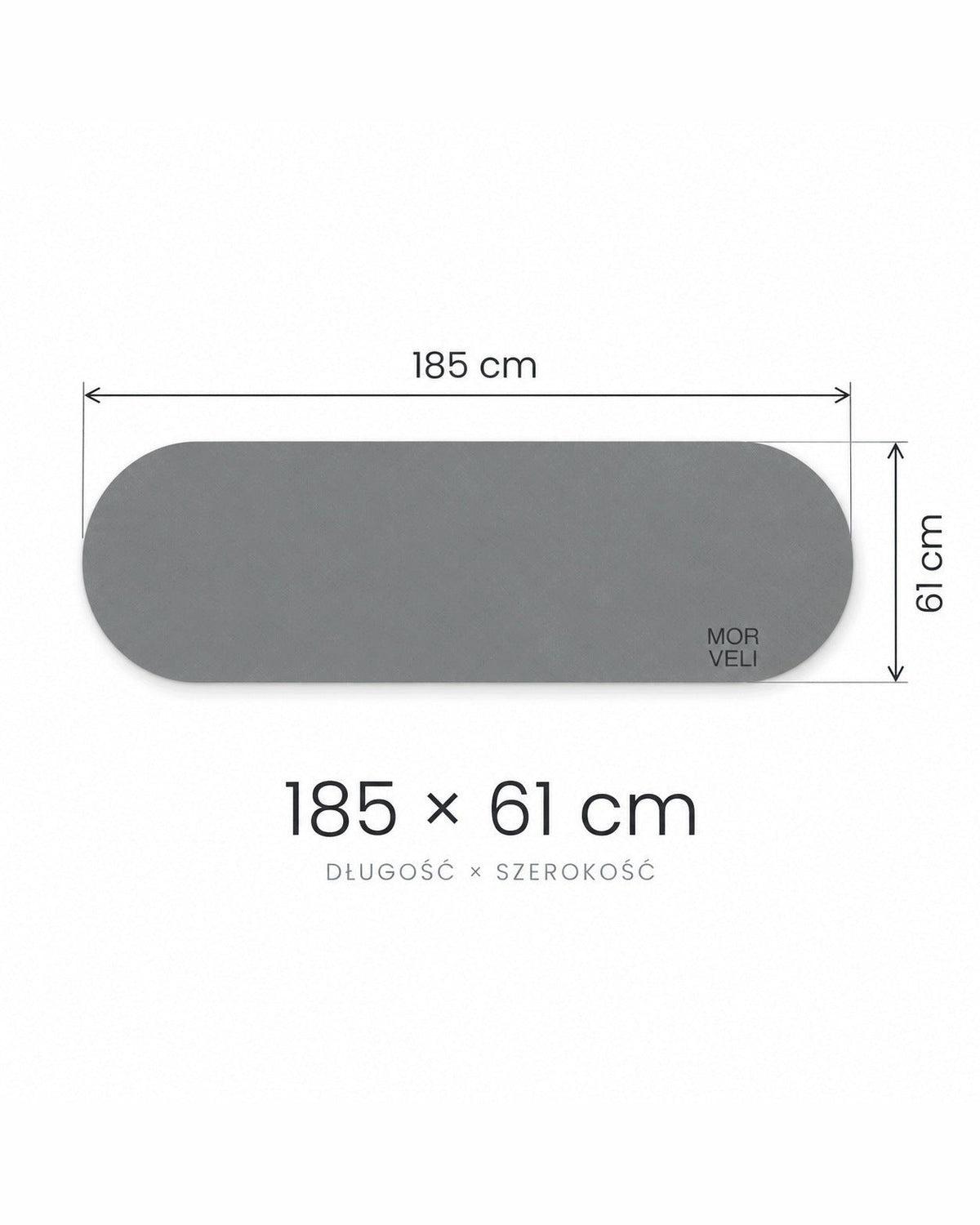 Mata do jogi TPE Stone, wymiary 185 × 61 cm